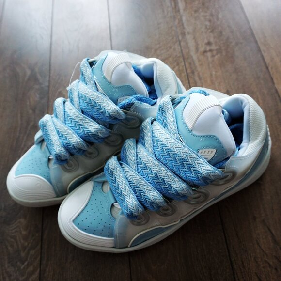 BNWT AW22 LANVIN BLUE CURB SNEAKERS 41 - Picture 2 of 11